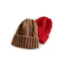 M450 가을 겨울 어린이 니트 모자 트위스트 사탕 컬러 두개골 모자 어린이 따뜻한 비니 소년 여자 캐주얼 모자