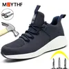 Scarpe da lavoro maschili Stivali antinfortunistici Sneakers con punta in acciaio Moda Uomo PunctureProof Protezione indistruttibile 220813