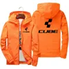 Cubo novo casual masculino jaqueta casual à prova de água frouxo windbreaker cor sólida casacos à prova de vento