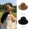 Chapeaux à large bord chapeau de paille marée coréenne sortie sur la plage petite casquette de pêcheur frais vacances soleil Playa Mujer Elob22