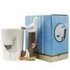 Mugs 1Piece Adorable Seabirds Mug Seaside Otagiti 3D Seagull Shape Ceramic Coffee Animal Cup Office Drinkware