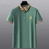 High end embroidered short sleeved cotton polo shirt men s T shirt Korean fashion clothing summer luxury top 220606