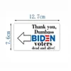 Biden Trump 가스 가격, 감사합니다. Voters Decal Socialist 연료 펌프 7.6 * 12.7cm 미국 대통령 선거 자동차 스티커 슬로건 백 접착 스티커 T36Q21P