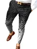 letnie hip-hopowe spodnie w geometryczne wzory high fashion mens plus size print long casual man wzorzyste spodnie 3XL