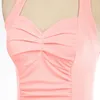 Belle poque vrouwen camis zomer kleding mode sexy vintage ruched tops slanke fit backless halter sweet nek tops vrouw 220519