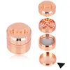 63 * 58mm Mix Kleur Patroon 4 Lagen Roken Metalen Tabak Kruid Grinders Crusher Groothandel Rookpijp Accessoires