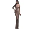 Abiti 2023 abiti da ballo di lusso a sirena Sheer Jewel Neck paillettes sexy abito da sera con perline paillettes Custom Made lungo zuhair murad prom dr