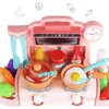 어린이 주방 장난감 시뮬레이션 식기식 교육 장난감 미니 키친 음식 척하는 놀이 역할 연주 여자 장난감 요리 세트 220725