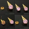 Pendientes de tachuelas Llegada exquisita Cristal punk / torre de color de oro Forma de arete para mujeres Drop entrega 2021 xcmep