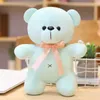 Ours en peluche 23 cm peluche poupée vers le bas coton arc debout posture poupée cadeau d'anniversaire