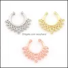 Nasenringe Ohrstecker Körperschmuck Fake Septum Edelstahl Faux Lippenohrring Nicht Piercing Clip On Drop Lieferung 2021 Acqvk