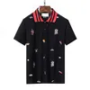 Luxury italiensk T -skjorta Designer Polo Shirt High Street broderad strumpebälte Bee Print Clothing Men's Polos326f