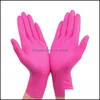 100Pcs Disposable Rubber Latex Gloves Food Beverage Thicker Durable Household Cleaning Experimental Glove Guanti Gant Handschuh Drop Deliver