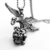 Pendant Necklaces Stainless Steel Eagle Skull Necklace For Men Hip Hop Rock Party Jewelry GH072501Pendant