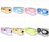 Nouvelles lunettes de natation antibuée avec pince-nez, bouchons d'oreilles, lunettes pour adultes et enfants, lunettes de natation plates générales, pratiques et pratiques