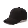 Сплошная бейсболка с твитом 6 панель Men Caps Daily Женская летняя шляпа Игнутая края регулируемой красно -белоснежный серый черный