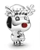 Andy Jewel Authentic 925 Sterling Silver Beads Rudolph The Red Nose Reinder Charms Passar European Pandora Style Jewelry Armelets Halsband 79920