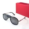 Мода Carti Luxury Cool Sunglasses Дизайнерские квадратные пилотные мужчины иглы дуб и углеродное волокно