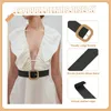 Belts Women Belt Straw Woven Elastic Stretch Wide Waist For Dresses With Buckle Black Stockings Garter Non BeltBelts
