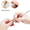 4 pc's/ingesteld stalen manicure reinigingsmiddel dubbele duwtje duwer dode huid remover verzorg nagels kunstgereedschap allemaal voor manicure set