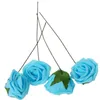 Décoratif Fleurs Couronnes 50 Pcs 6.5 cm Mousse Rose Pour Ours Artificielle Bricolage Cadeaux Boîte De Mariage De Noël Décor À La Maison BlueDecorative