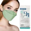 KN95 Masker Dezelfde kleur oor touw stof facemask kleurrijke oor touwen volwassen driedimensionale wegwerp maskers groothandel