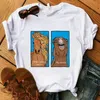 Just A Girl Print Horse T Shirt Women T-shirts Casual Fashion Funny T-shirt White Tops Short Sleeve