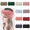 Yünlü Örgü Kadın Baş Bantları Sonbahar Kış Yün İplik Headwear Twist Çapraz Saç Bandı Kızlar Geniş Türban Headwrap