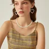 Cadenas 6/8 mm Collares redondos de perlas de imitación para mujeres Elegante Ballot Strand Beads Collar de cadena Lady Party Aniversario Joyería de boda Cadenas