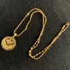 Pendant Necklaces Turkish Ottoman Coin Ethnic Bridal Jewelry Long Slid Chain Gold Plated Arabic Muslim Women GiftPendant NecklacesPendant