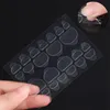 False Nails 24Pcs Transparent Double Side Adhesive Tapes Glue Sticker Nail Extension Tools Fake With Art Tips Prud22