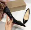 Scarpe eleganti Le nuove suole rosse da donna alla moda del designer classico di vendita calda hanno i tacchi da sposa delle donne sexy a punta taglia 34-44 altezza tacco 8-10-12 cm