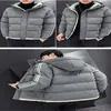 parkas casaco de inverno preto jaqueta puffer jaquetas masculinas casacos com capuz zíper regulares bolsos de fibra de poliéster jaquetas masculinas de outono tamanho grande 8XL