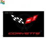 Goodflag Corvette Black Car Flags 배너 3x5 ft 90 150cm Polyster Outdoor212L