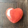 Doğal Kalp Şeklinde Kristal Taş Partisi Favor Pembe Oyma Palmiye Sevgi İyileştirici Taş El Sanatları Masaüstü Dekorasyon Süsleri 0816