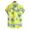 Camisas florais da praia de praia hipster impressão de palmeira de manga curta Hawaiian Aloha Camisa Men Festas Casas Camisas Hombre L220704