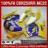 Body Injection For HONDA CBR250RR 1990 1991 1992 1995 1996 1997 1998 1999 131No.84 CBR 250RR 250 RR CC 250CC MC22 CBR250 RR CAMEL blue 90 91 92 93 94 95 96 97 98 99 Fairing