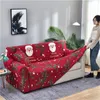 Krzesło osłony sofa Cover 2 -SEater świąteczne meble ochraniacze nadruk slip -trackrzy rozciąganie elastyczna tkanina fotela Couchairchairu