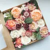 Decoratieve bloemen kransen bruiloft decor vaste diy bruids krans corsage faux roze bloem feest middelpunt baby shower huis bloemen deco