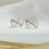 Stud Korean Exquisite Micro Inlaid CZ Opal Bowknot Women Earrings Bling Zirconia Oorbellen Bella Bizuteria Charm Pendant GiftStud Dale22