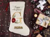 DIY Sublimation Blank Bags Printing Linen Stockings Christmas Decoration Socks Halloween Advertising Drawstring Sock Santa Sack Large Gift Personalized 2023