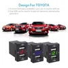 2.1A Toyota 용 듀얼 자동차 USB 충전기 소켓 12-24V USB 자동차 전원 어댑터 전원 라인 D5를위한 휴대 전화 자동차 충전기 충전기