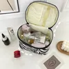 Fudeam Leather Leopard Women Cosmetic Bag Multifunction Travel Toairtries Storaginize Handbag Waterfroof Memale Makeup Case 220617