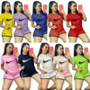 Bulk Veel Vrouwen Zomer Tweedelige Set Designer Trainingspakken Outfits Casual T-shirt Shorts Jogger Sport Pak Mode Brief Print O-hals K175