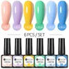 NXY Nail Gel Spring Color Macaro Polish Set Glitter Soak Off Uv Varnishes All for Manicure Art Diy Design 0328