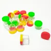 Bocs de verre antiadhésifs Récipient de cire de tampon 6 ml de concentrés d'odeur Conteneurs Concentré VIDES avec du silicone LID6317630