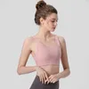 Summer Women Sports Underwear Breattable Yoga Bra Vest Gym Sexig träning som kör High Impact Training Crop Athletic Fitness Top J220706