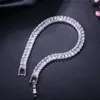 Bracciale da tennis da donna di alta qualità Braccialetti quadrati con zirconi cubici AAA Moda di lusso Rame Oro 18 carati Bracciale in argento Gioielli per le donne Regalo per amici di festa