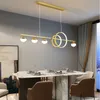 Pendelleuchten Esszimmer Kronleuchter Moderne minimalistische Tischbar Lampe Büro Nordic Creative Word Long LightPendant