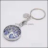 Chave de alcance da lagosta árvore de vida Árvore de rosa natural quartzo gem gem stone cura keychain jóia aniversário keyrin dhseller2010 dhvnw